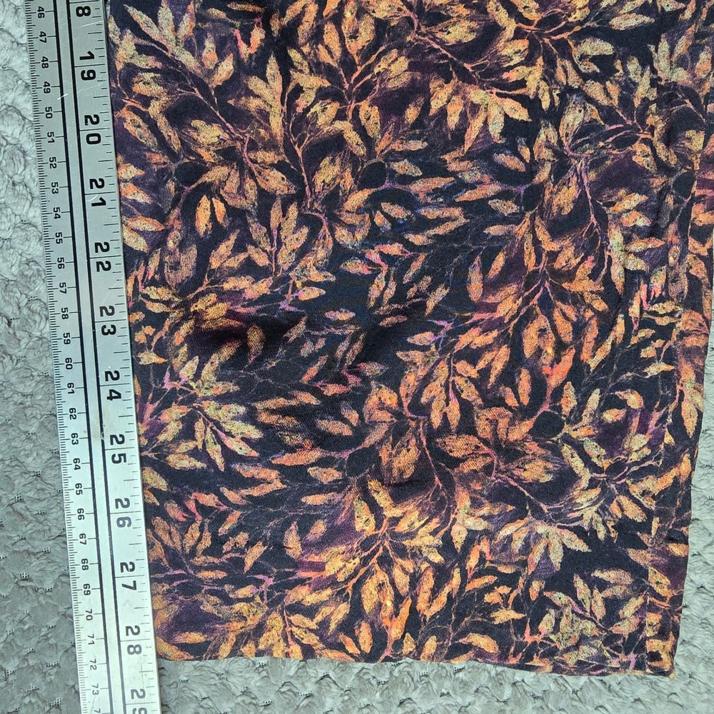 Peruvian Connection Boho Viscose Trousers Fall Leaf Print Size 14 As Is - Picture 8 of 8